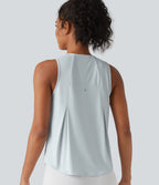 Round Neck Curved Hem InstantCool Quick Dry Running Tank Top-UPF50+ — Frost Veil — view 8
