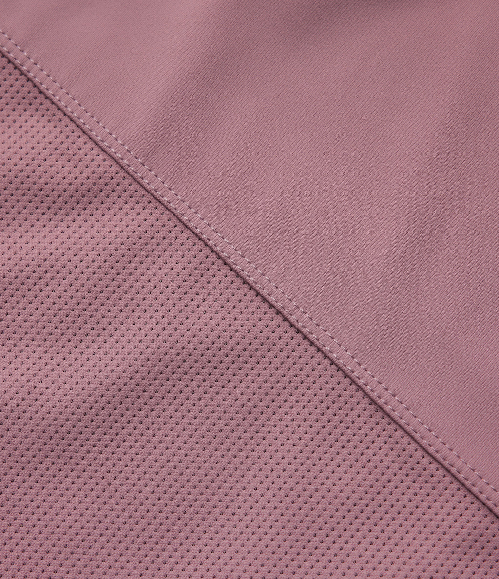 Hooded Cap Sleeve Cropped Breathable Mesh InstantCool Quick Dry Running Sports Top-UPF50+ — Nostalgia Rose — view 8