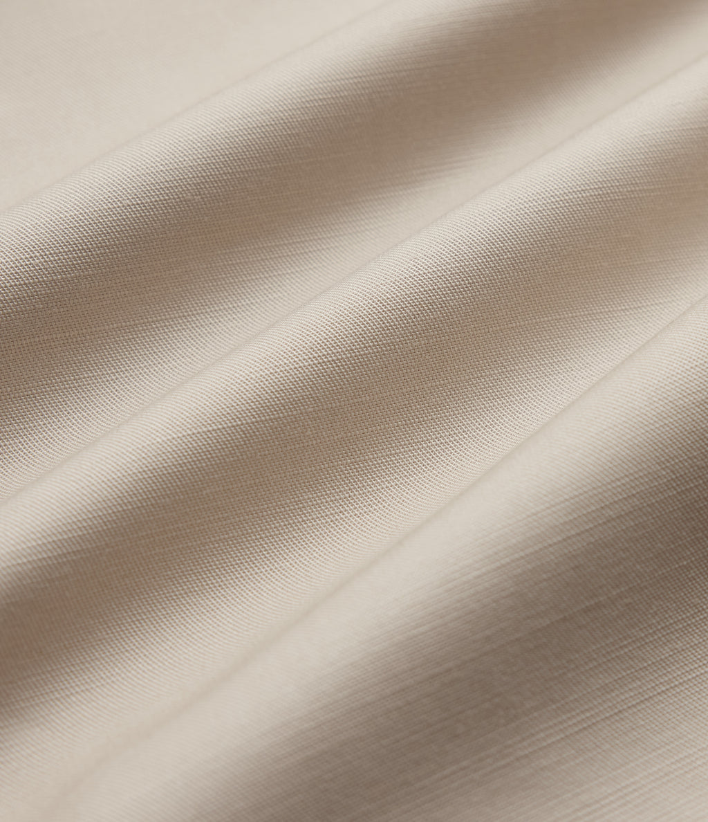 Mid Rise Pleated Lyocell Linen-Blend Casual Baggy Trousers with Pockets — French Oak — view 7