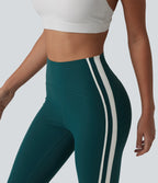 High-waisted Tummy Control Side Stripe Yoga 7/8 Leggings — June Bug — view 5