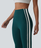 High-waisted Tummy Control Side Stripe Yoga 7/8 Leggings — June Bug — view 4