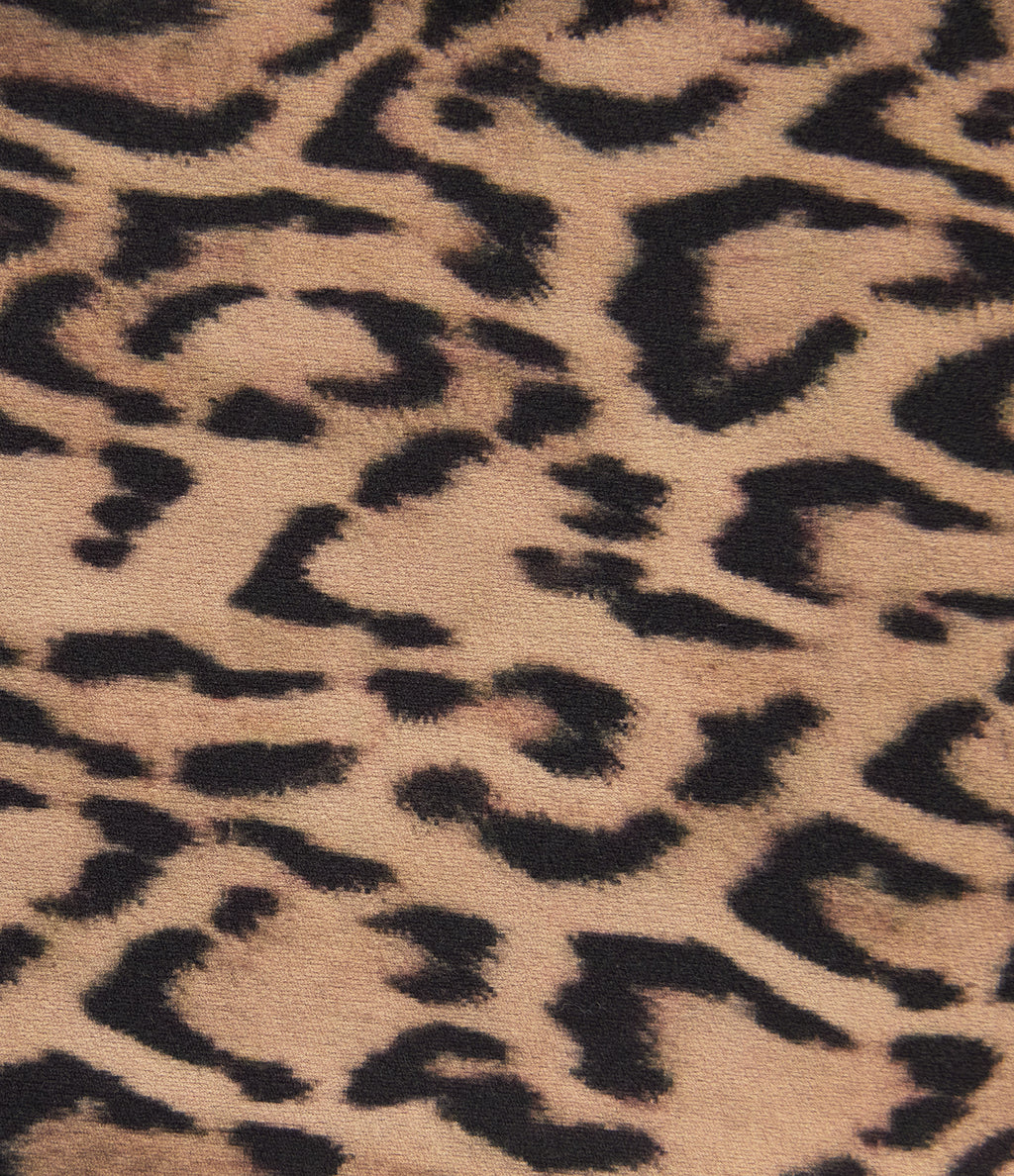 Leopard Print High Waisted Tummy Control Butt Lifting Color Block Stripes Training 7/8 Leggings with Pockets — Tan Leopard — view 7