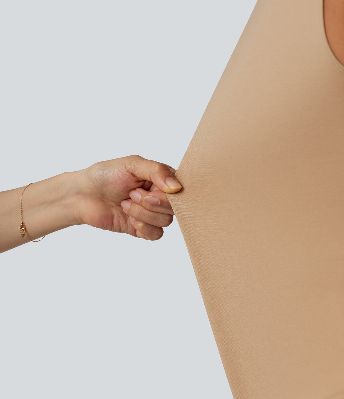 Round Neck Casual Vest — Tan — view 7