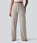 High Waisted Baggy Lounge Trousers — Wind Chime — view 3