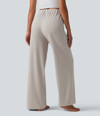 High Waisted Baggy Lounge Trousers — Wind Chime — view 2