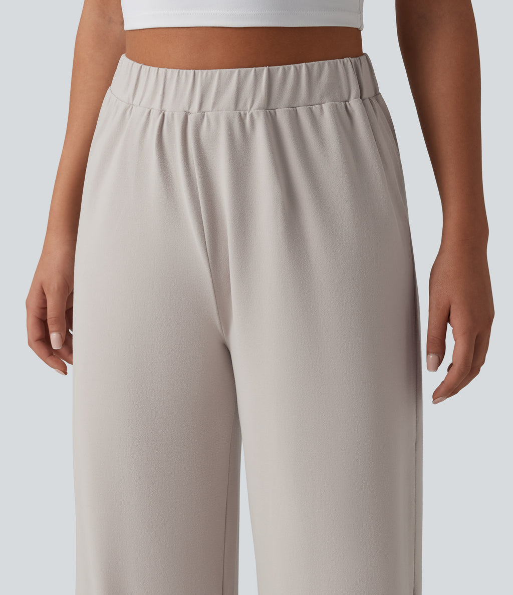 High Waisted Baggy Lounge Trousers — Wind Chime — view 4