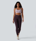 Low Support Built-in Bra Yoga Sports Bra — Lilac Marble — view 6