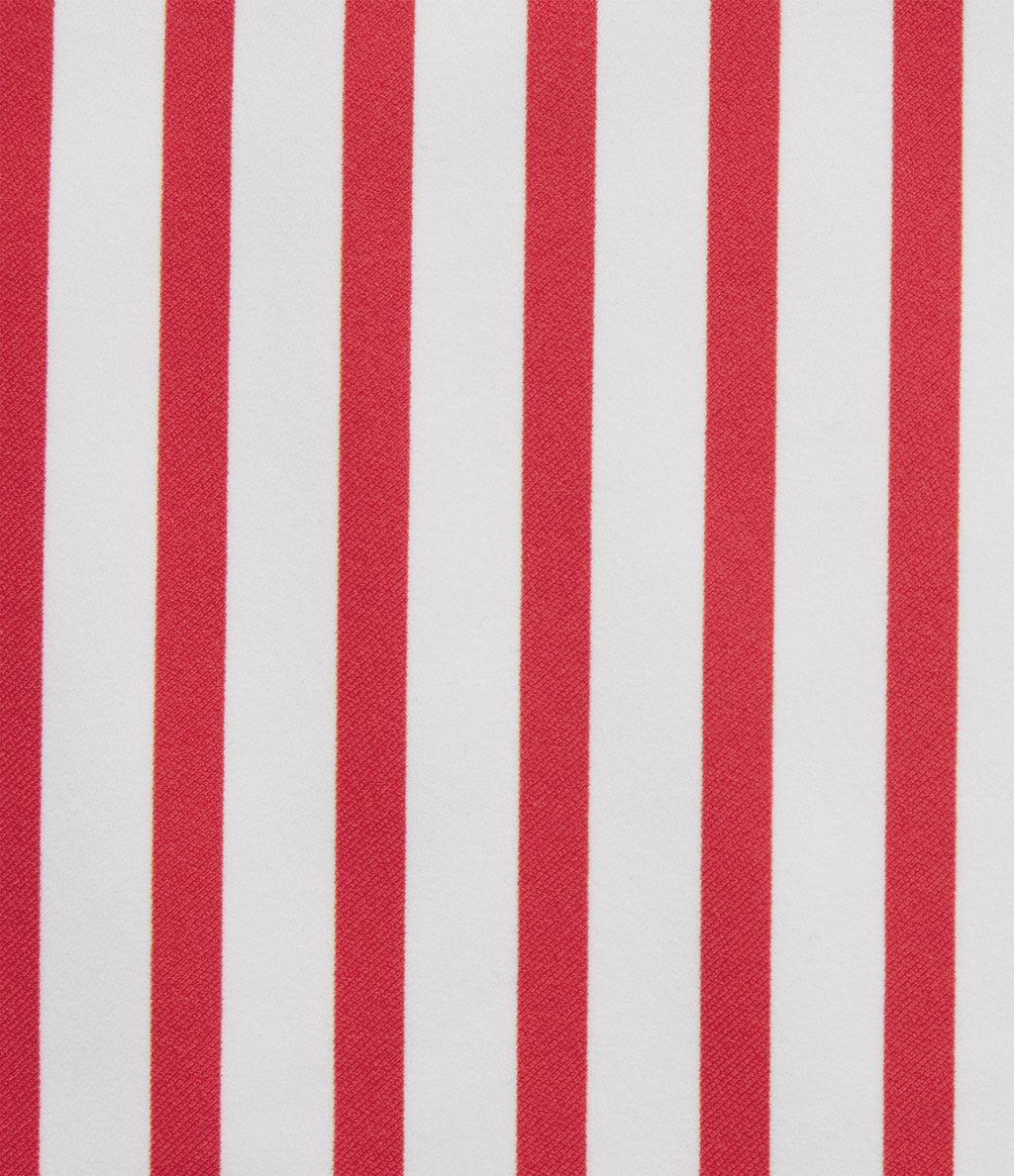 Crossover High Waisted Curved Hem 2-in-1 Stripes Mini Tennis Skirt with Pockets — Candy Stripe Whirl — view 8