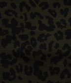 High Waisted Tummy Control Ruched Curved Hem 2-in-1 Leopard Print Mini Bodycon Casual Skirt — Olive Noir — view 8