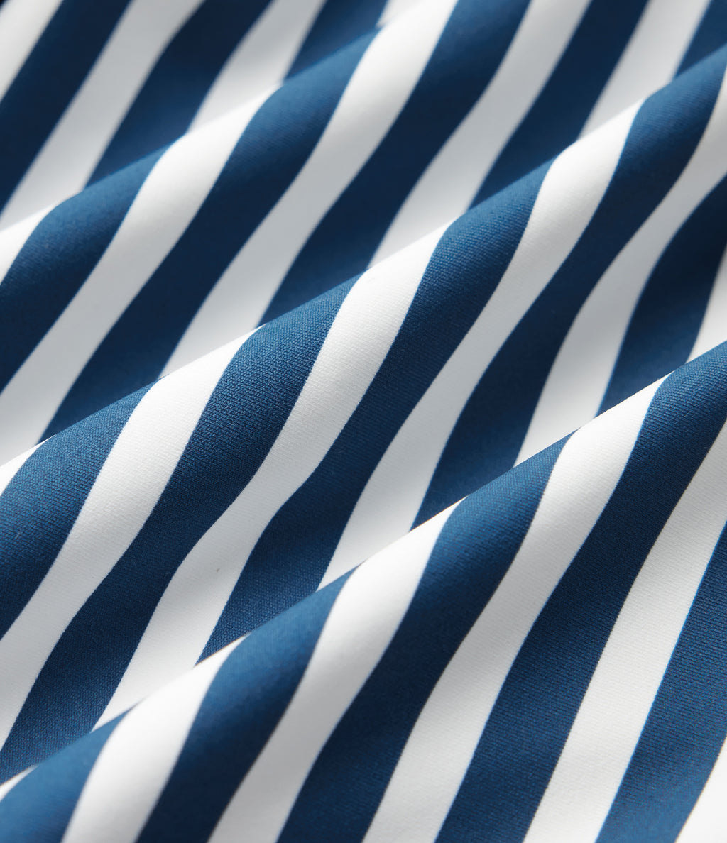 Low Rise Ruched Stripes Resort Baggy Shorts with Pockets — Mariner Crest Stripe — view 8