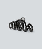 Wave-Shaped Hair Claw — Black — view 4