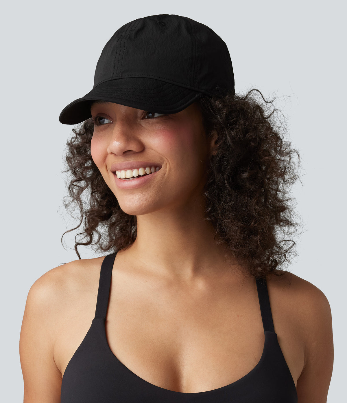 Embroidery Logo Baseball Cap — Black — additional view