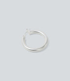 Copper Hoop Earrings — Silver — additional view