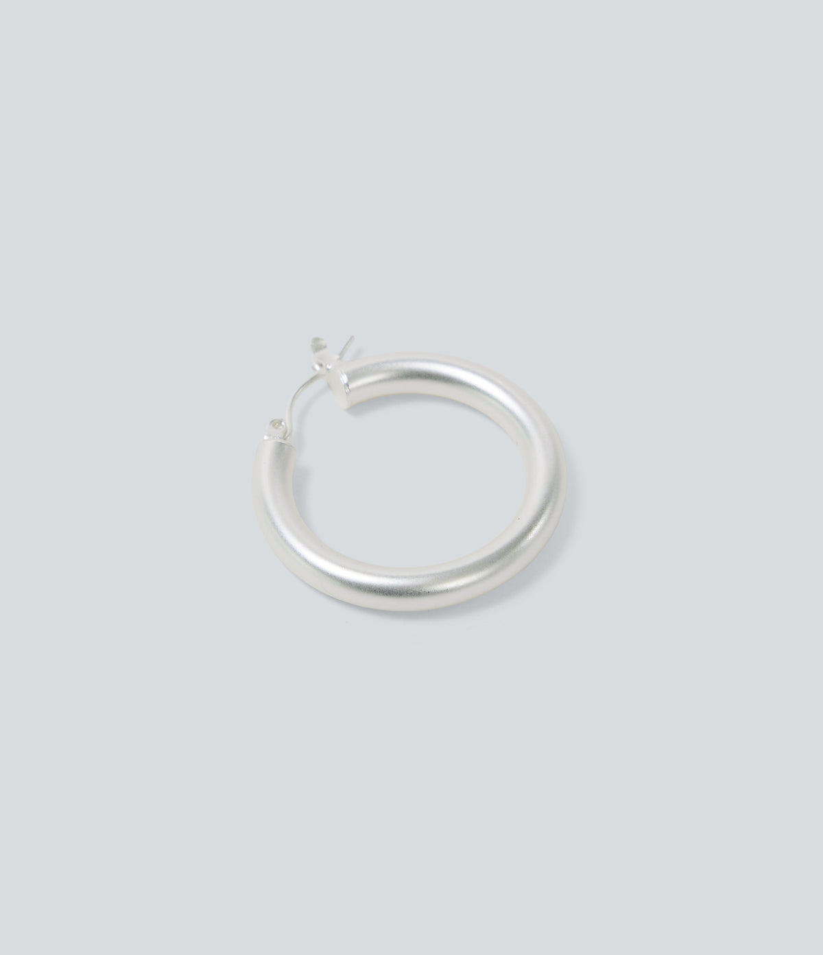Copper Hoop Earrings — Silver — additional view