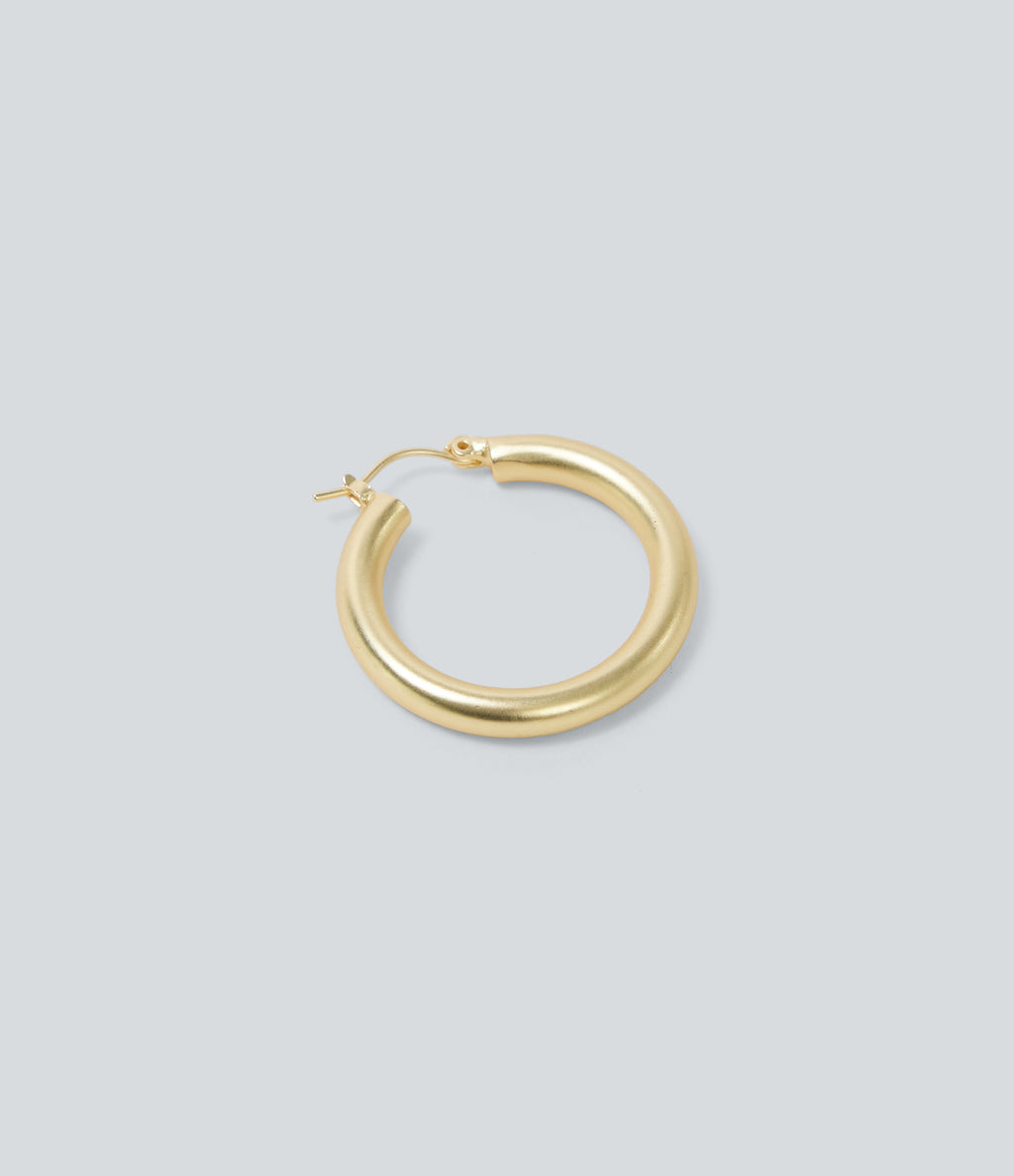 Copper Hoop Earrings — Gold — view 2