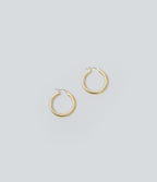 Copper Hoop Earrings — Gold — view 1