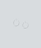 Copper Hoop Earrings — Silver — view 4