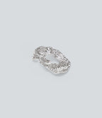Alloy Hollow Irregular Circle Earrings — Silver — additional view