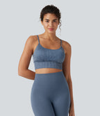 OneForm Seamless Flow Low Support Washed Workout Sports Bra — Wild Wind — view 4