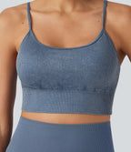 OneForm Seamless Flow Low Support Washed Workout Sports Bra — Wild Wind — view 5