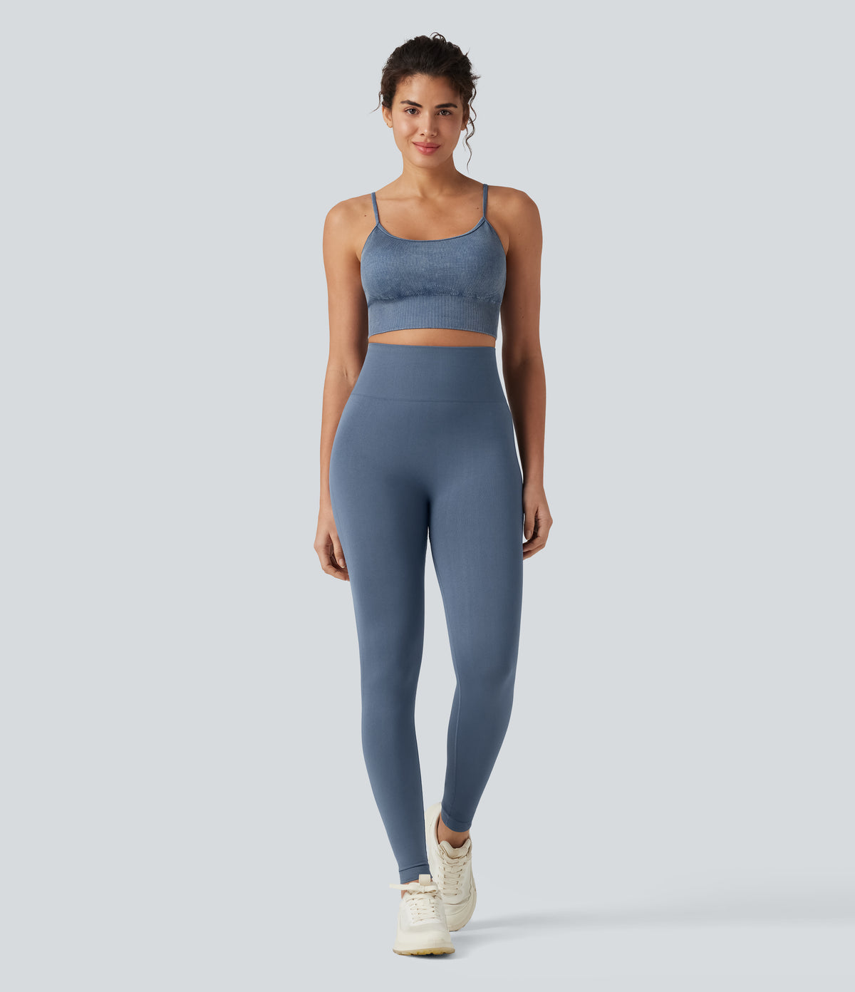 OneForm Seamless Flow Low Support Washed Workout Sports Bra — Wild Wind — view 6