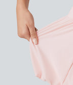 Low Rise 2-in-1 Micro Mini Dance Bubble Skirt with Pocket — Mauve Chalk — view 6