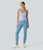 OneForm Seamless Flow Built-in Bra Yoga Tank Top — Light Steel Blue — view 8