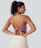 Medium Support Molded Spacer Training Sports Bra — Moonlite Mauve — view 8
