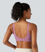 Medium Support Molded Spacer Training Sports Bra — Moonlite Mauve — view 3