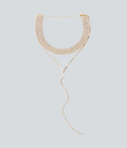 Rhinestone Necklace — Gold — view 6