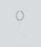Rhinestone Necklace — Silver — view 4