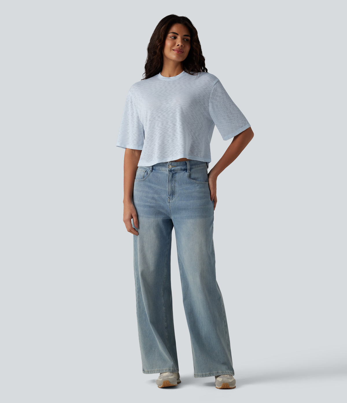 Round Neck Short Sleeve Casual Top — Country Air — view 5