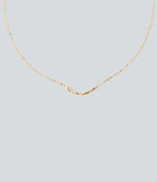 Rhinestone Necklace — Gold — view 2