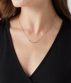 Rhinestone Necklace — Silver — additional view