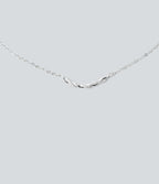 Rhinestone Necklace — Silver — additional view