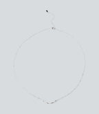 Rhinestone Necklace — Silver — view 4