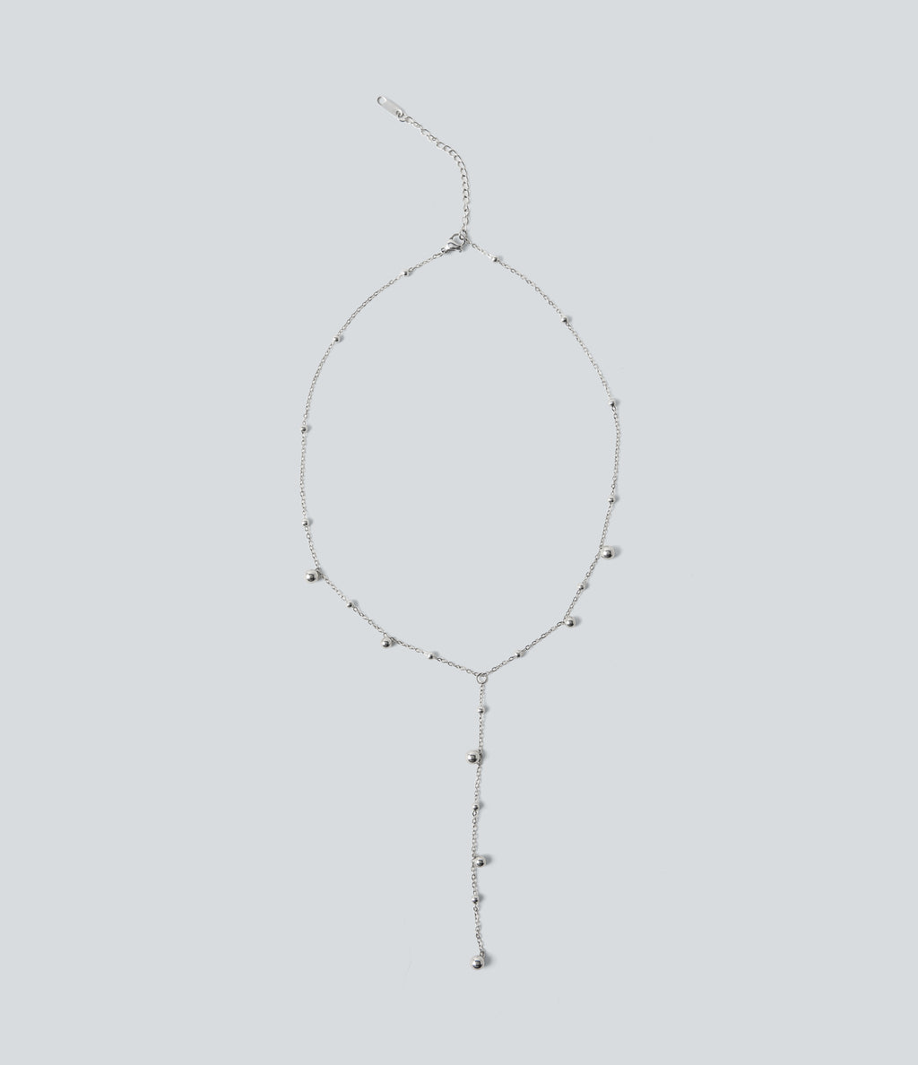 Stainless Steel Necklace — Silver — view 4