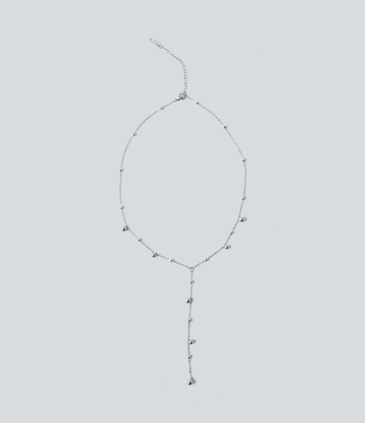 Stainless Steel Necklace — Silver — view 4