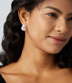 Rhinestone Earrings — Silver — additional view