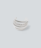 Rhinestone Earrings — Silver — additional view