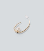 Geo Pearl Earrings — Gold — view 2