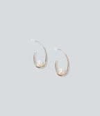 Geo Pearl Earrings — Gold — view 1