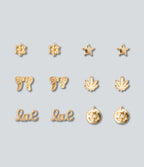 6 Pairs Earrings Set — Gold — view 2