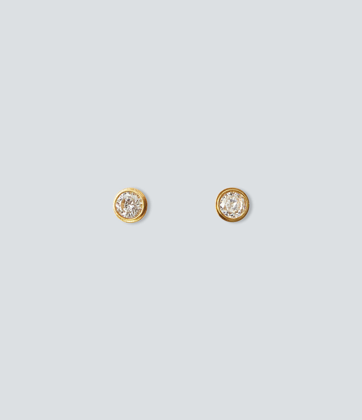 Rhinestone Earrings — Gold — view 1