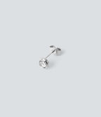 Rhinestone Earrings — Silver — additional view