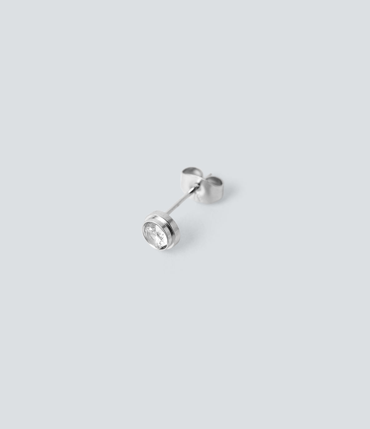 Rhinestone Earrings — Silver — additional view