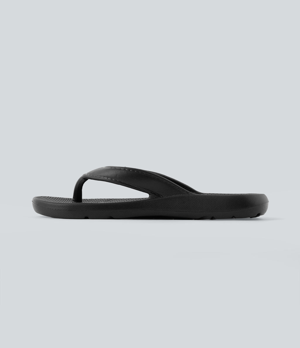 Plain Flip Flops — Black — view 3