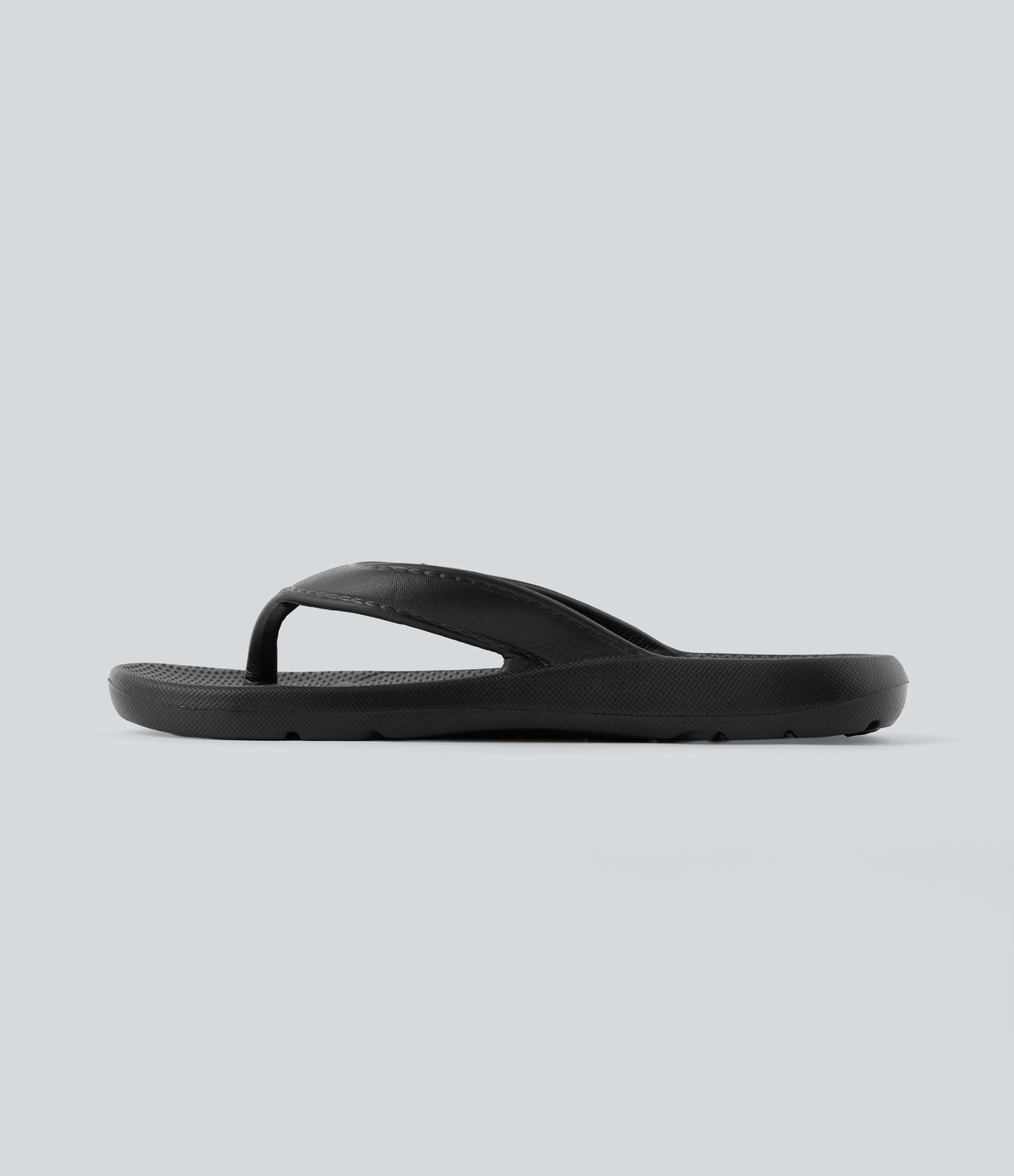 Plain Flip Flops — Black — view 3