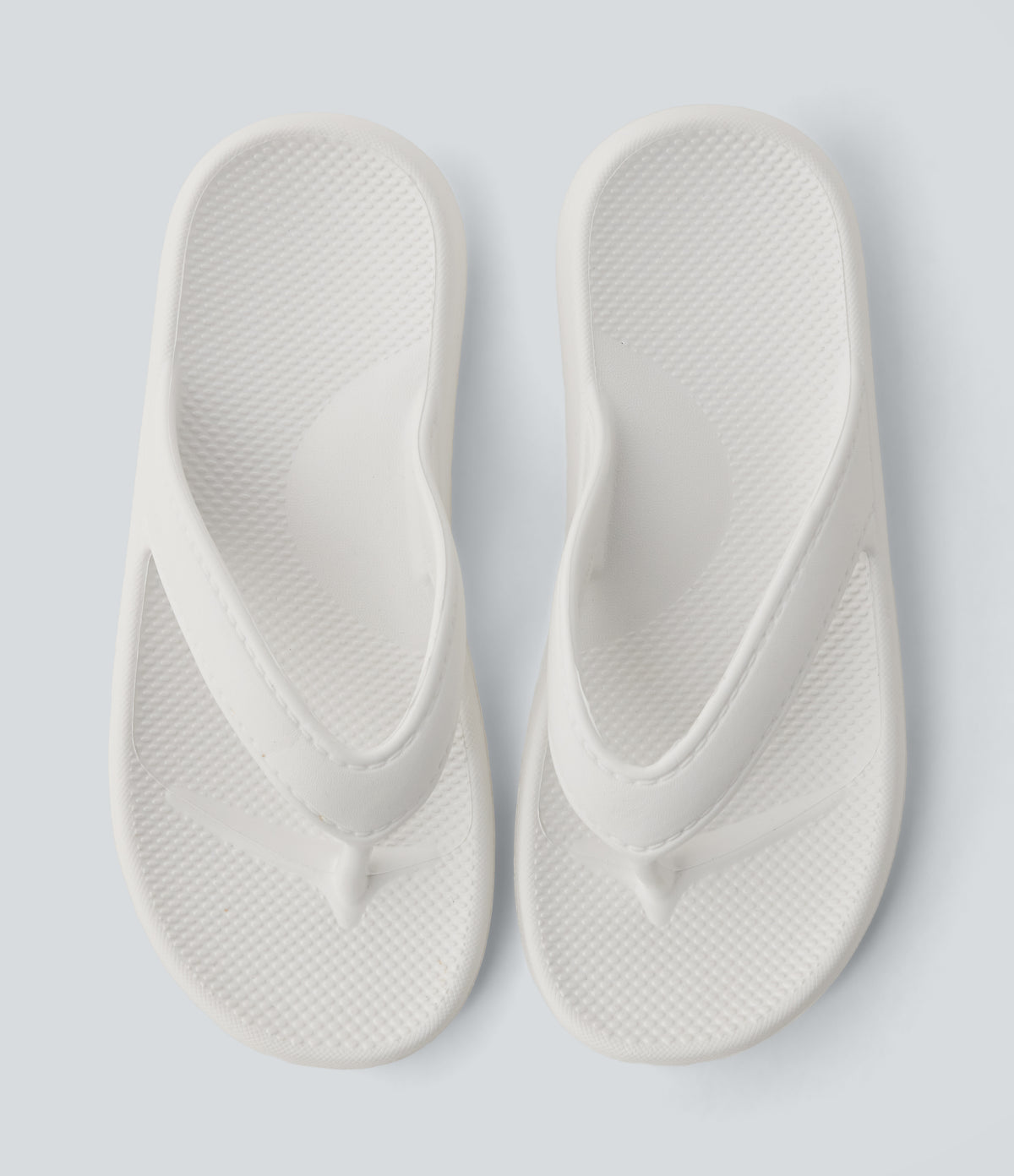 Plain Flip Flops — White — view 5