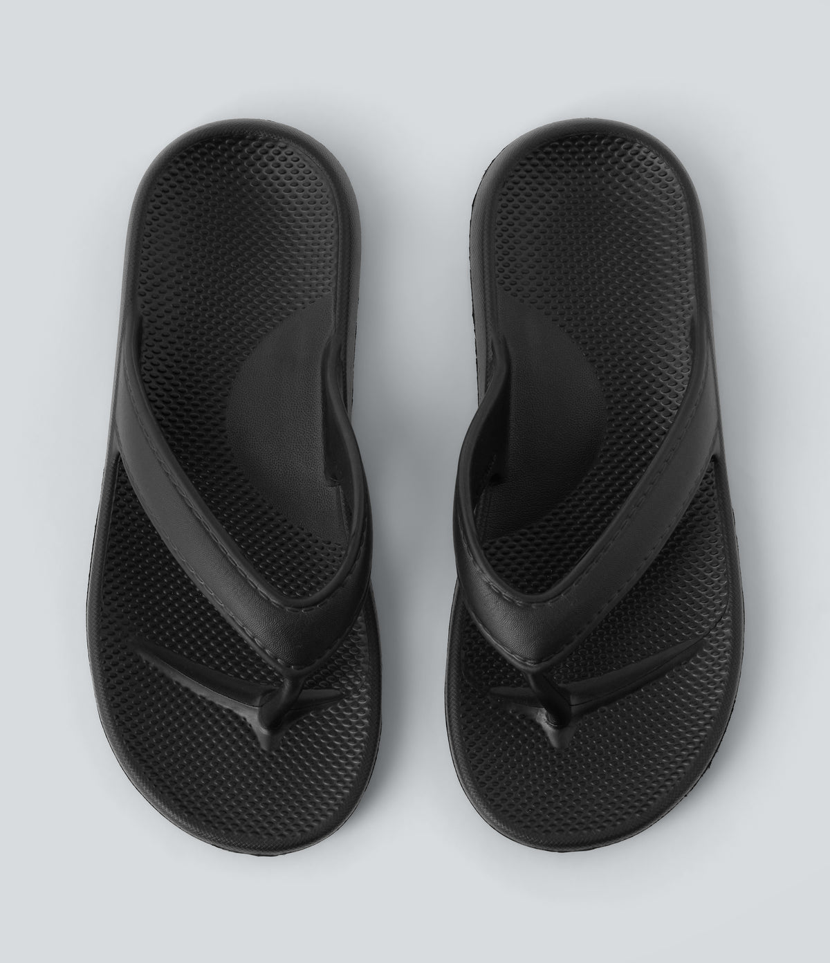 Plain Flip Flops — Black — view 1